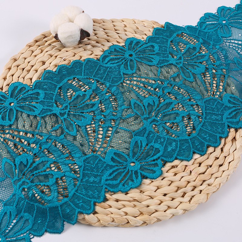 Lace Trim Nylon Warp Knit Lace Fabric for Apparel Wholesale Supplier 11